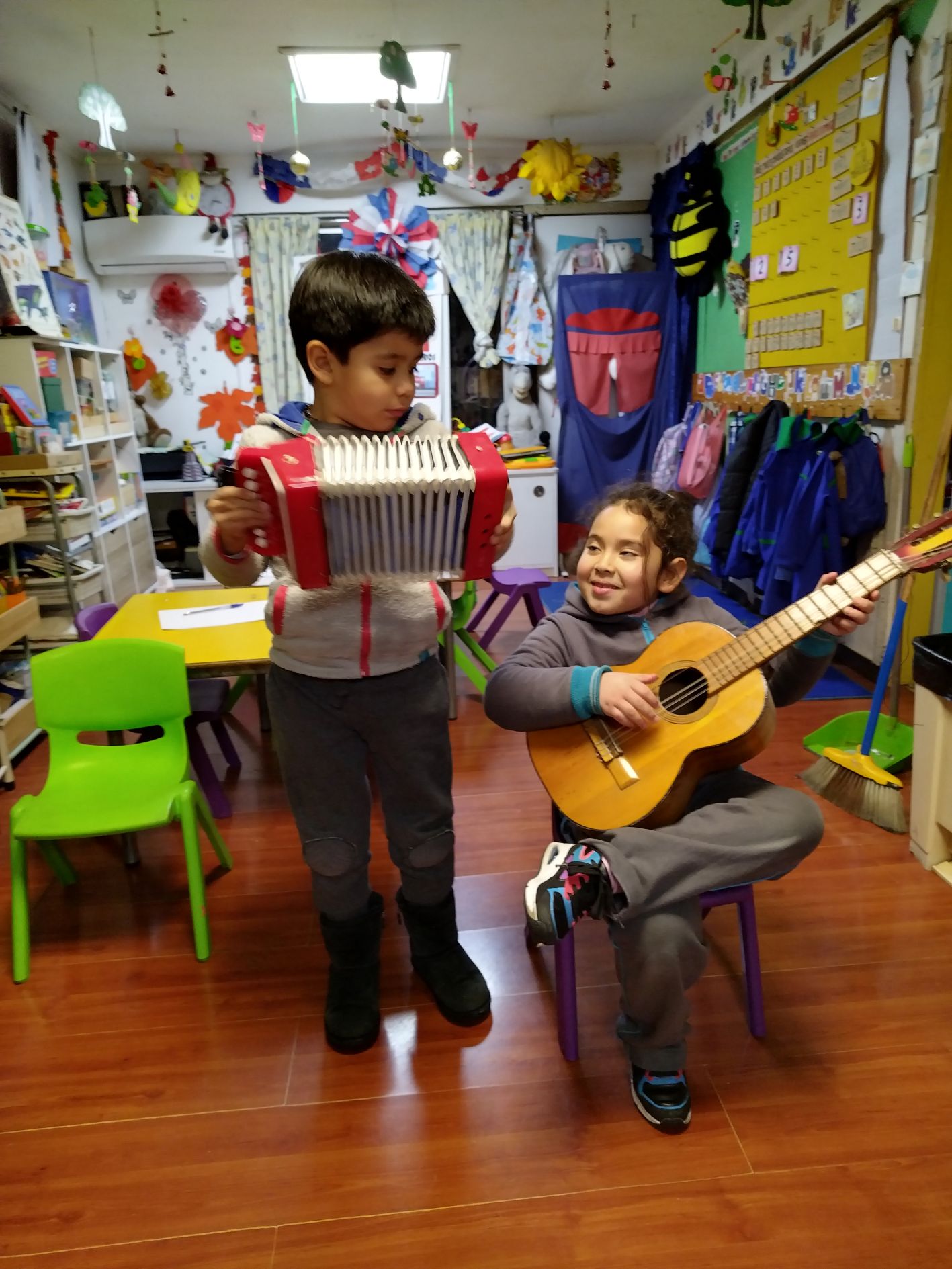 Actividad en el jardín infantil (foto)